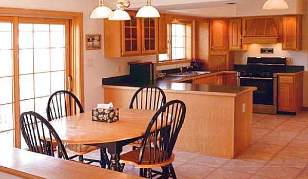 Typical dining/kitchen area.