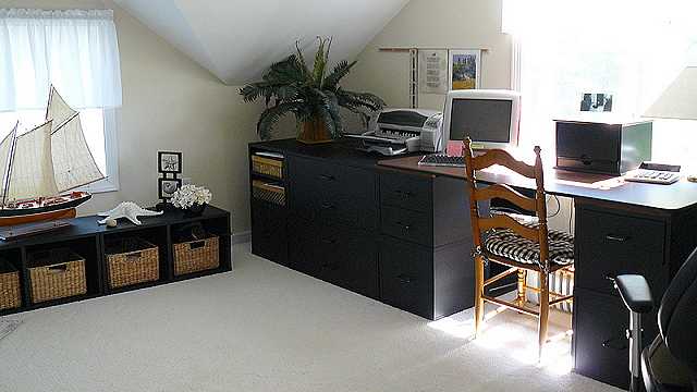 The upstairs office.