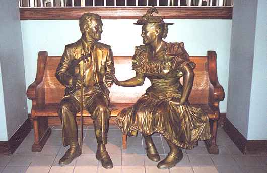 Famous Stars of the Grand Old Oprey Mini Pearl and Roy Acuff preserved in bronze. 