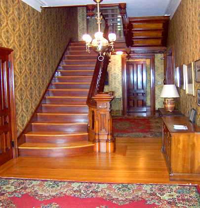 A view of the interior stairways.