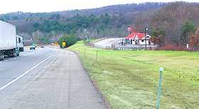 A view coming down Innterstate 84.