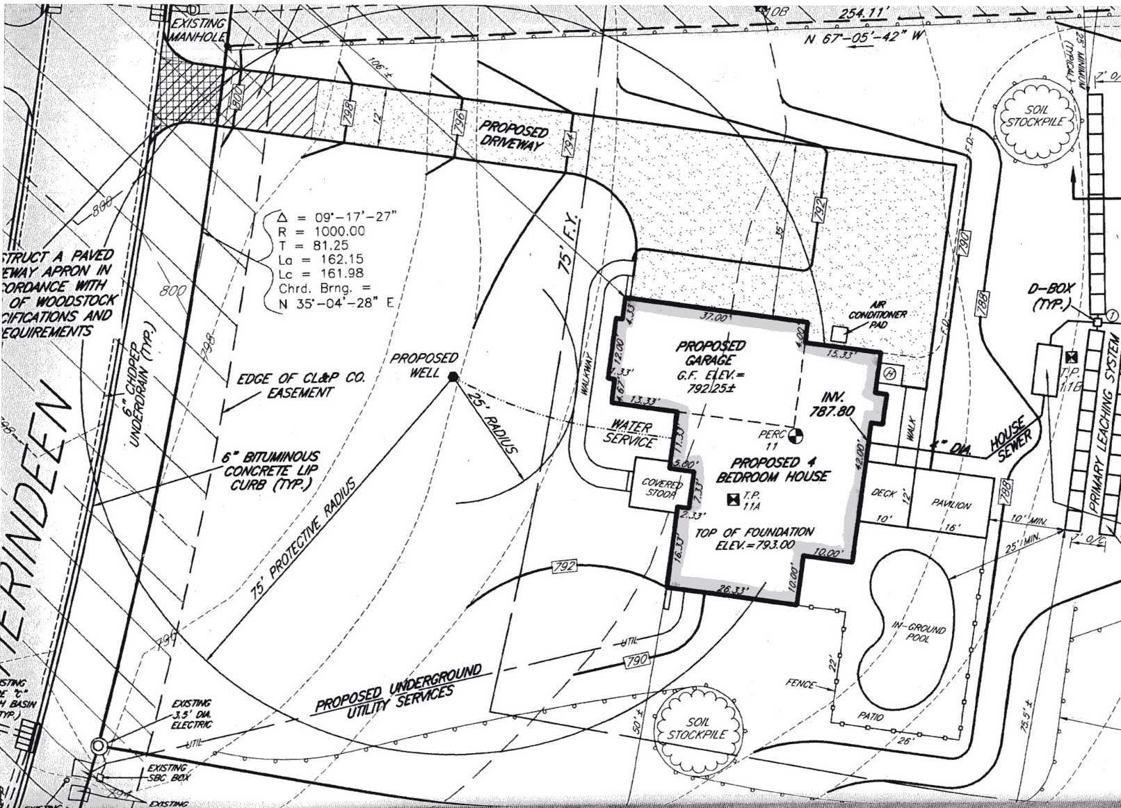 Large lot layout map.