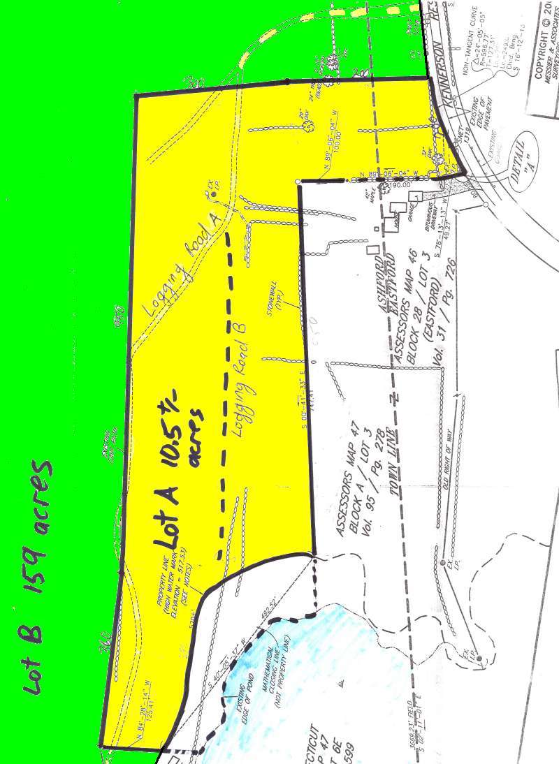 Lot layout map for 10.5 acre property.