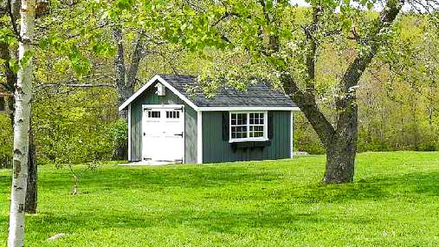 The hillside garden shed.