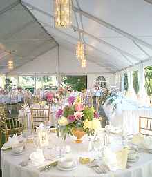Settings for a wedding.