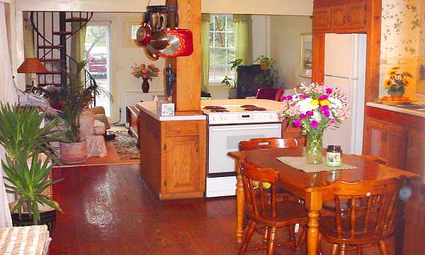 The kitchen area.