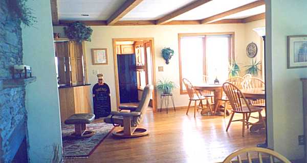 The dining area.