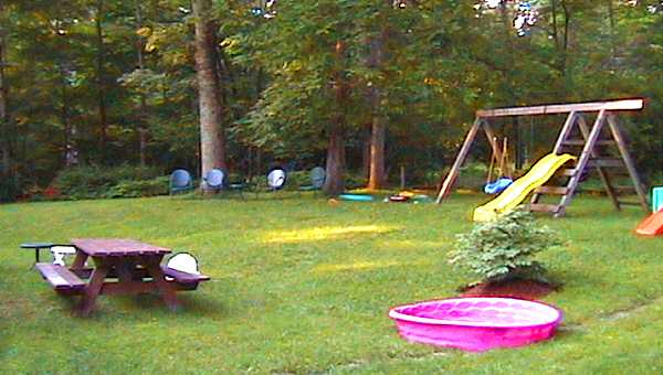 The back yard.