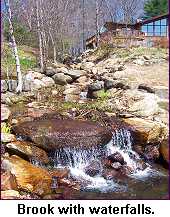 Babbling brook with waterfalls